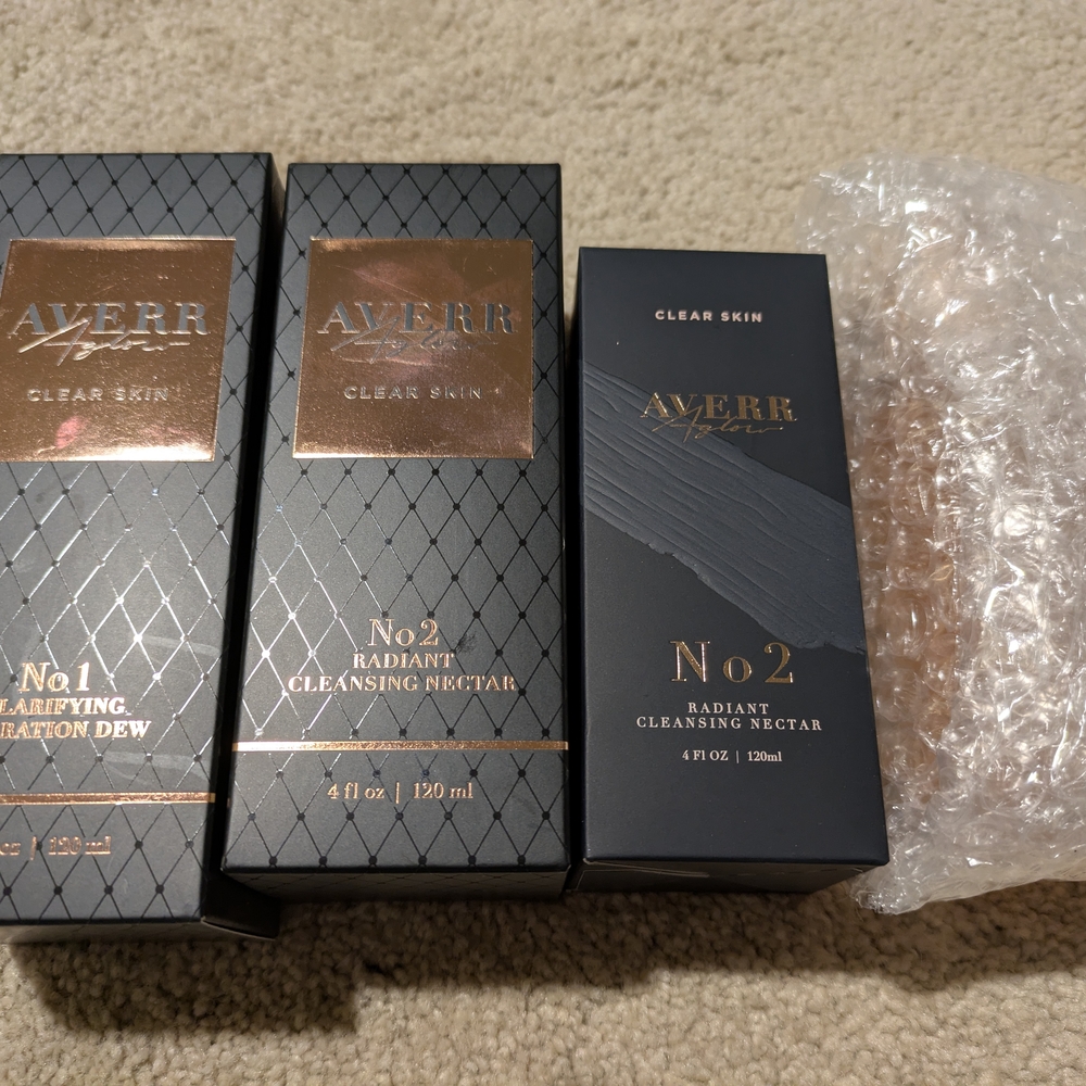 Averr No.1 Clarifying Hydration Dew and No.2 Radiant Cleansing Nectar Set